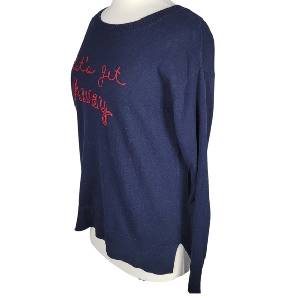 GAP Sweater Long Sleeve Crew Neck Pullover Navy Blue Size Small - Picture 2 of 7